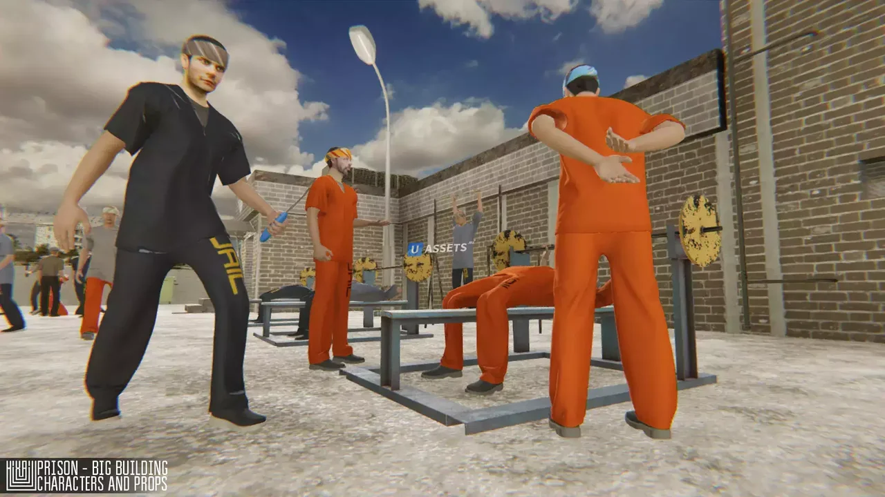 Prison - big building, characters and props