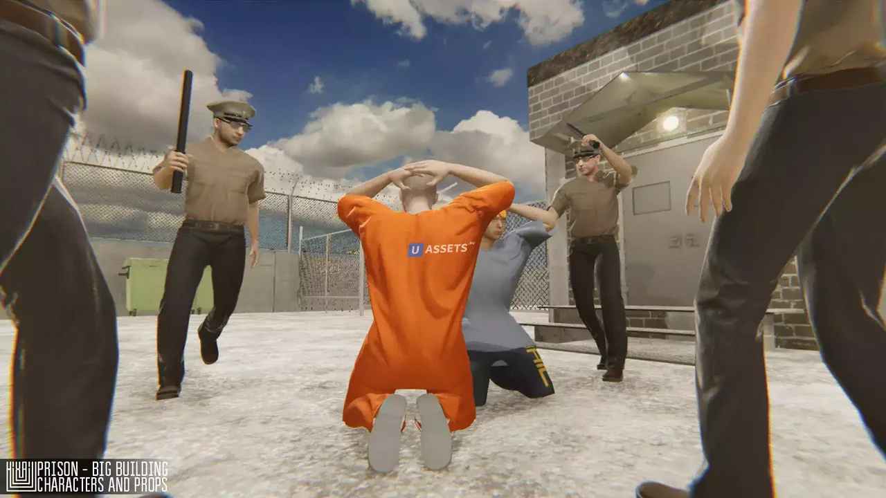 Prison - big building, characters and props