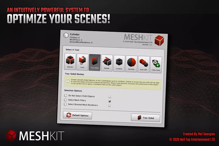MeshKit - Mesh Decimation, Separation, Combining and Editing Tools