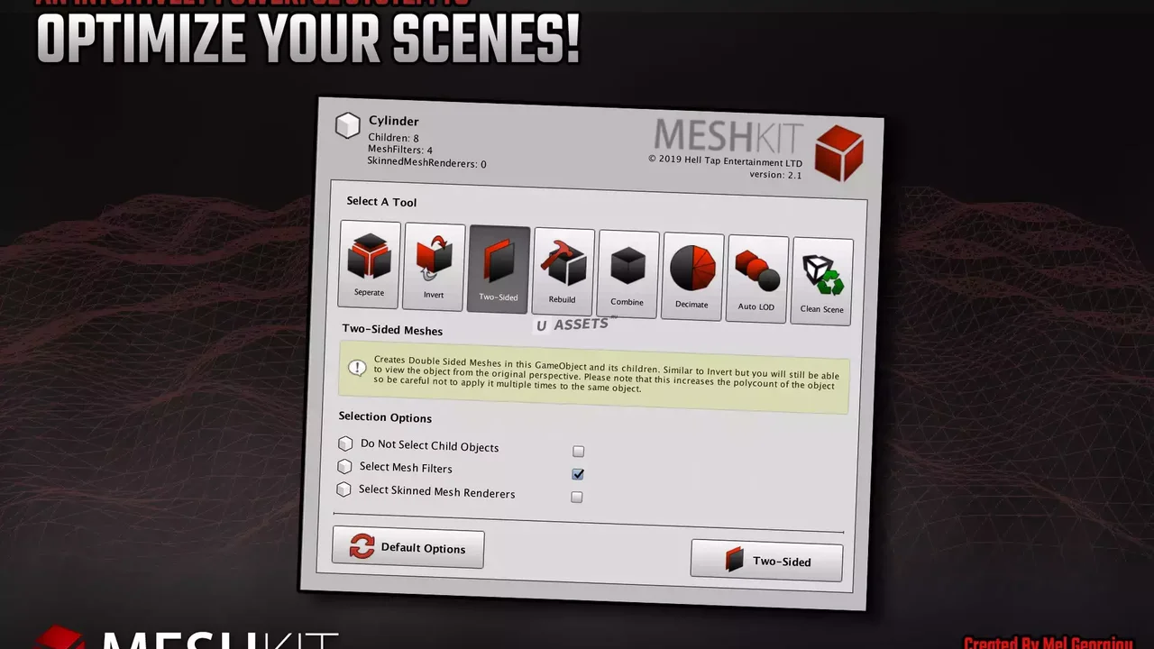MeshKit - Mesh Decimation, Separation, Combining and Editing Tools