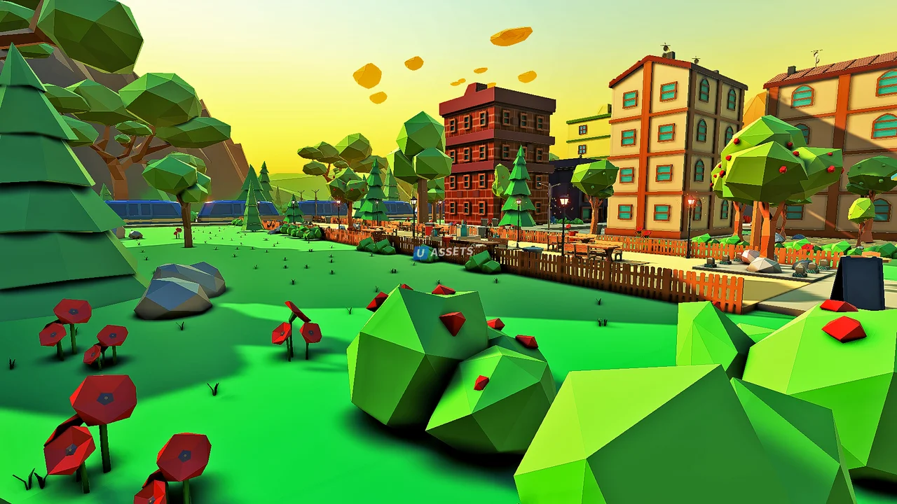 Low Poly City. Asheville