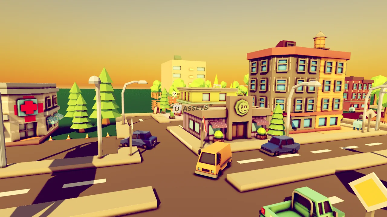 Low Poly City. Asheville