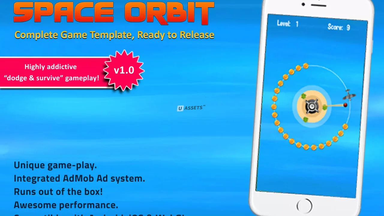 Space Orbit (Addictive dodge & survive game template)