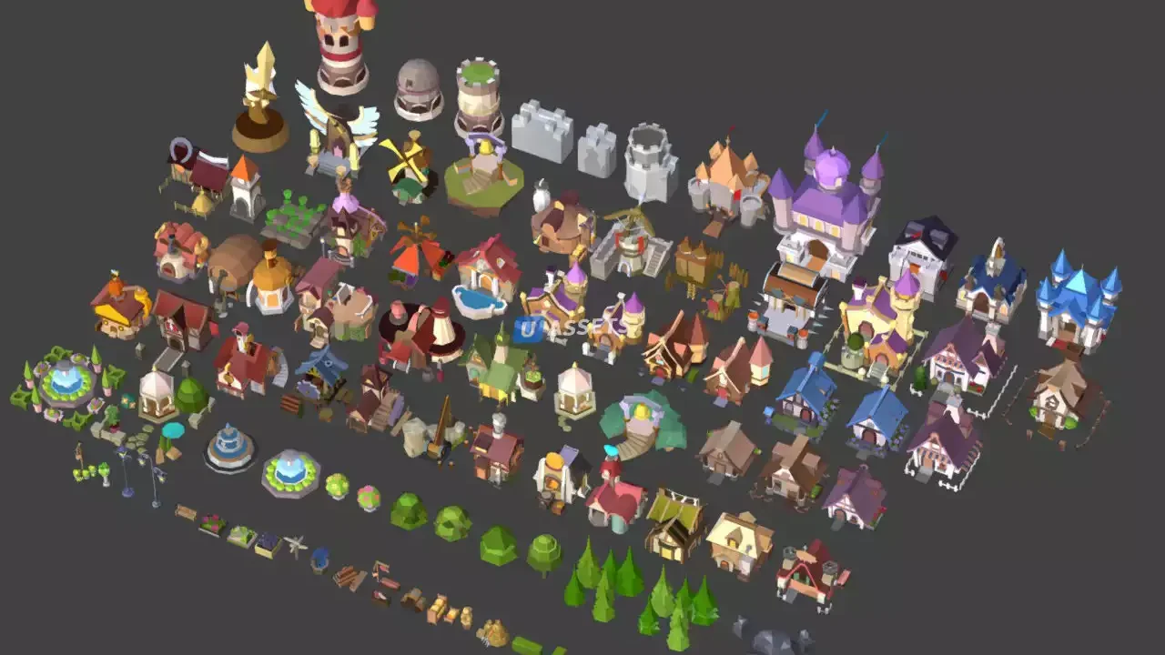 Low poly Cartoon Kingdom