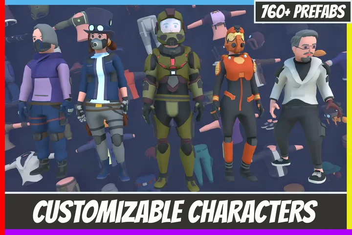 Customizable 3D Sci-Fi Characters Vol 1