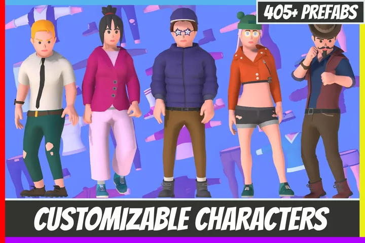 Customizable 3D City Characters Vol 2