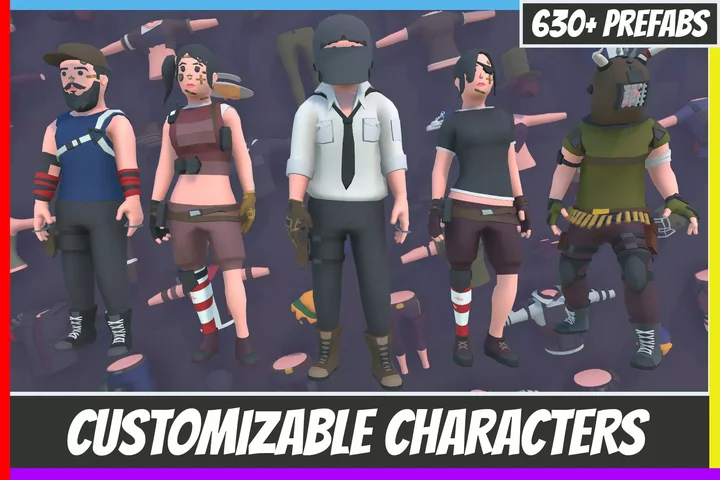 Customizable 3D Survival Characters Vol 1