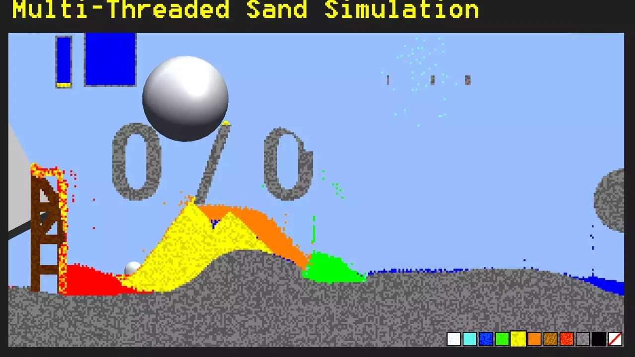 Falling Sand Game Template - Pixel Simulation