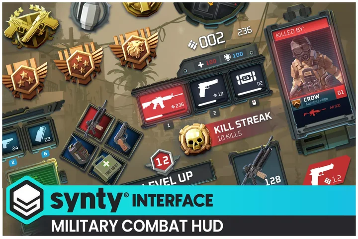 Military Combat HUD - Synty INTERFACE - GUI