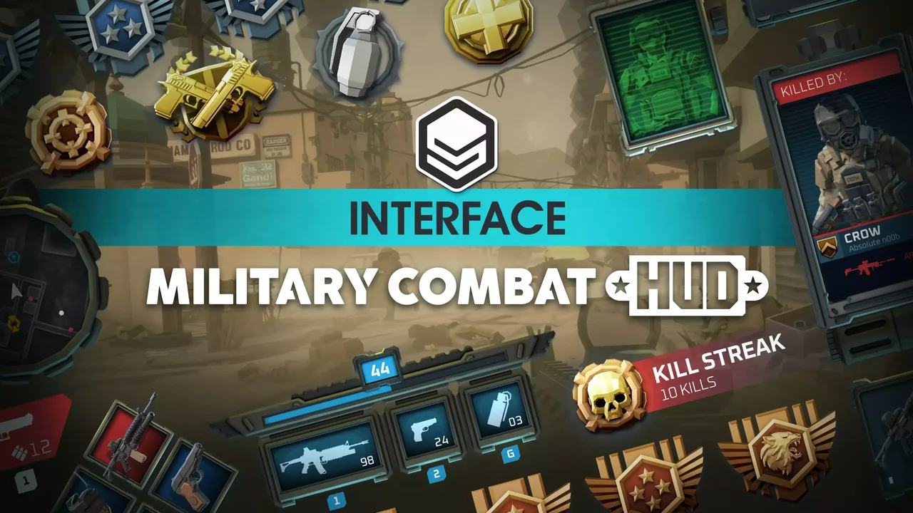 Military Combat HUD - Synty INTERFACE - GUI