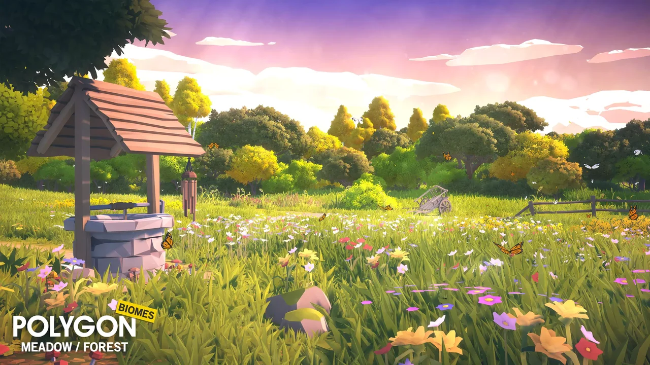 POLYGON Meadow Forest - Nature Biomes - Low Poly 3D Art by Synty