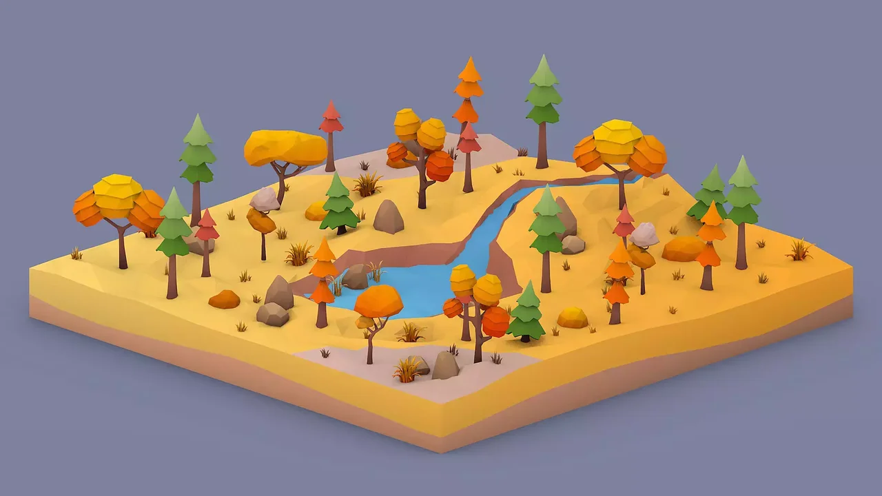 Low Poly Autumn Locations Pack