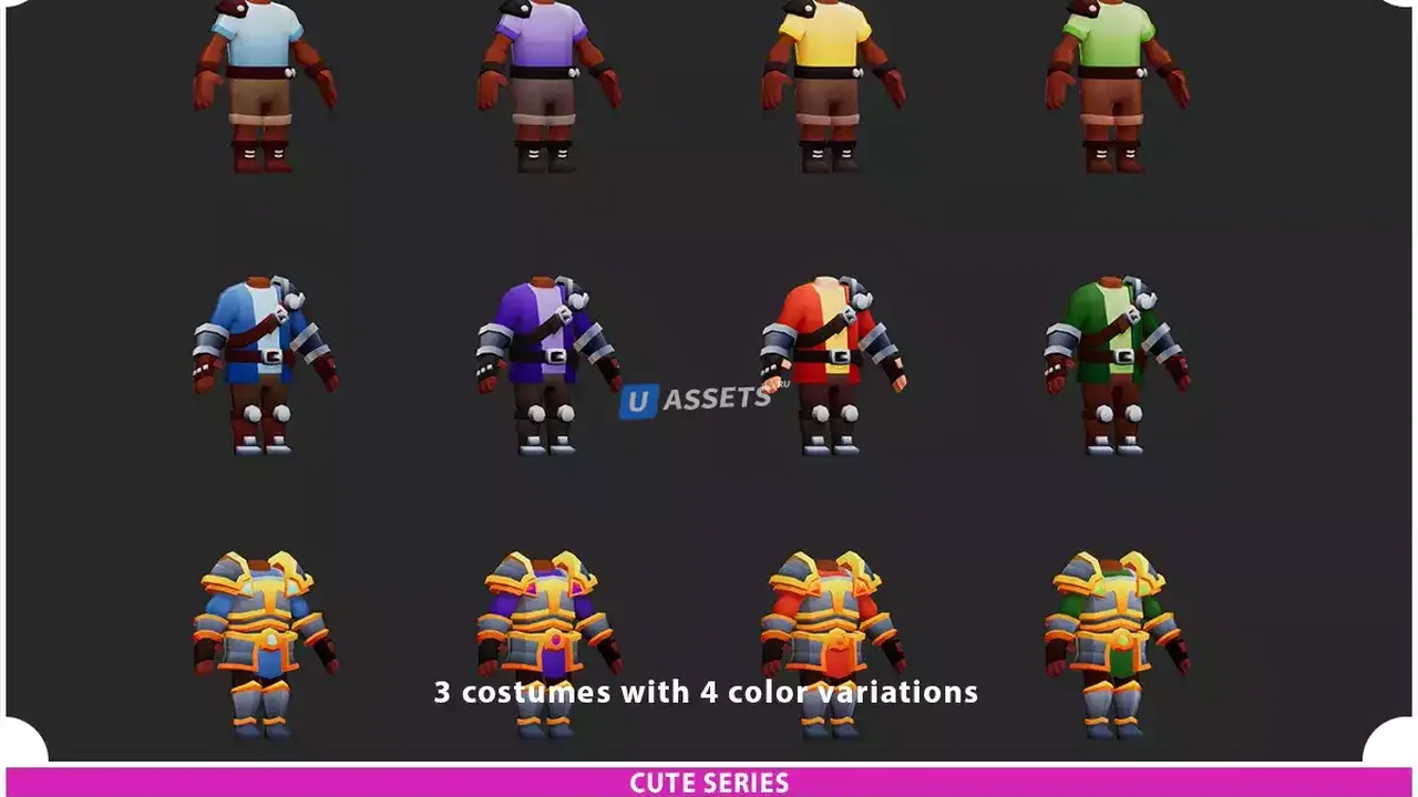 Male Knight Modular Pack 01 Cute Series