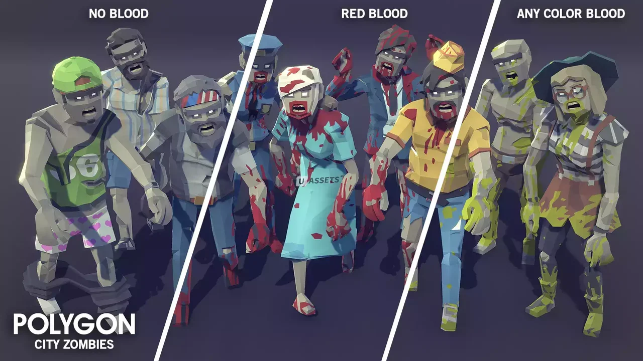 POLYGON City Zombies - Low Poly 3D Art by Synty