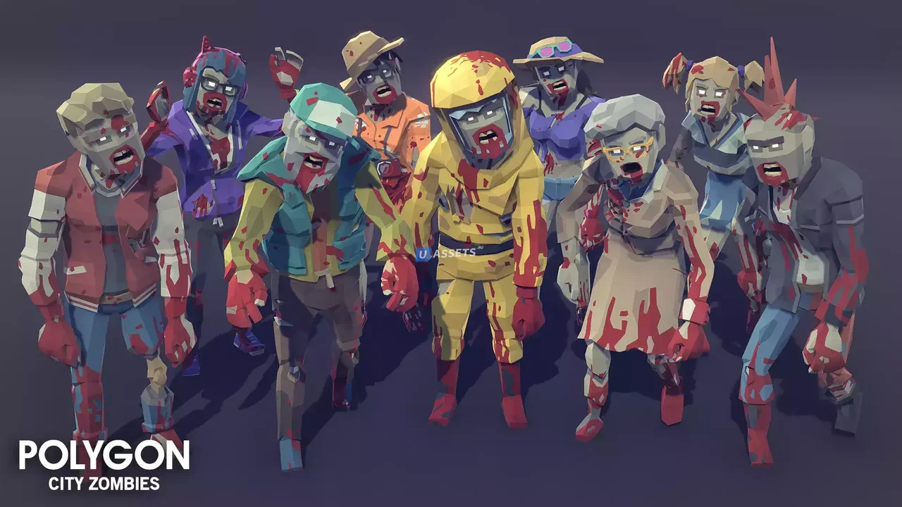 POLYGON City Zombies - Low Poly 3D Art by Synty