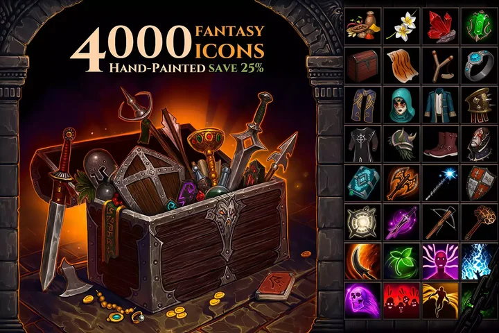 4000 Fantasy Icons
