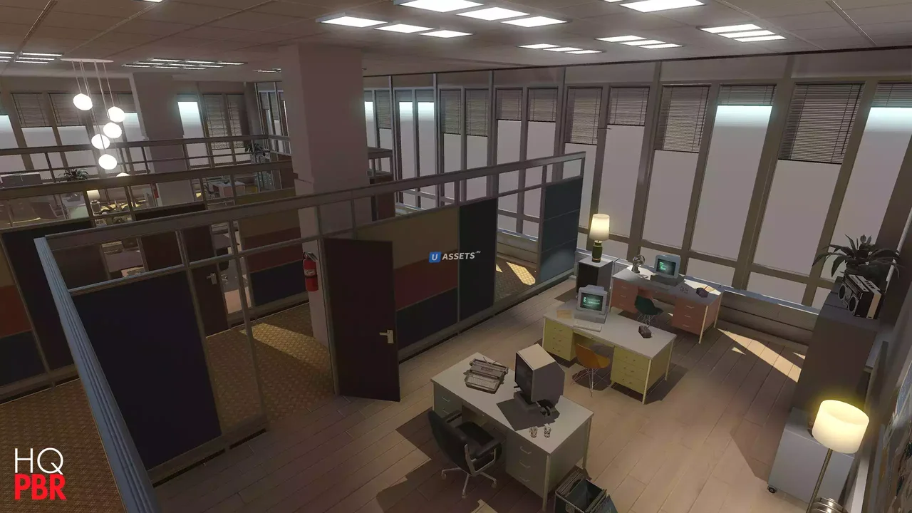 HQ PBR Retro Office Environment