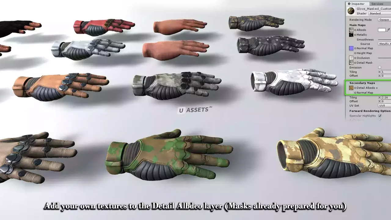 Animated Hands with Gloves + HDRP 2019.3