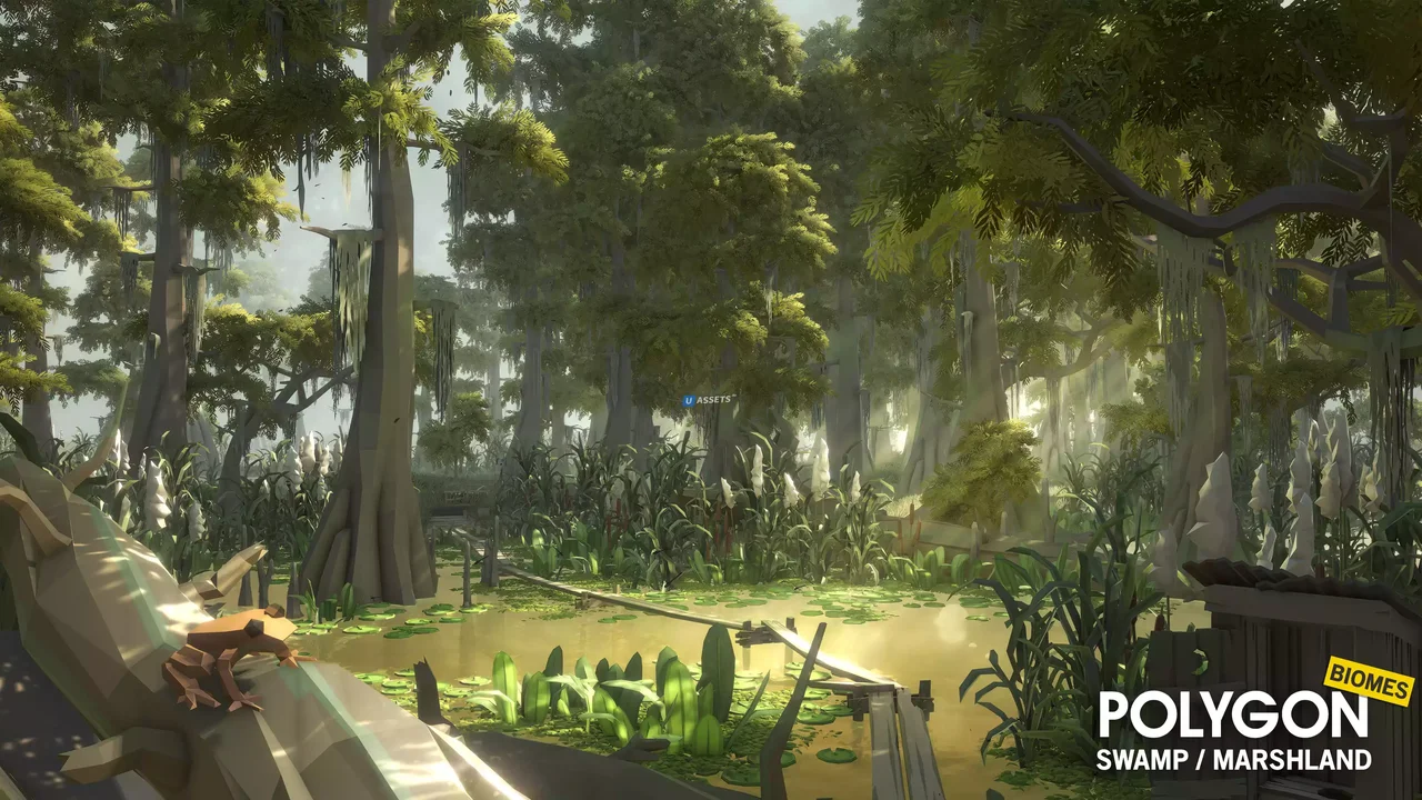 POLYGON Swamp Marshland - Nature Biomes - Low Poly 3D Art by Synty