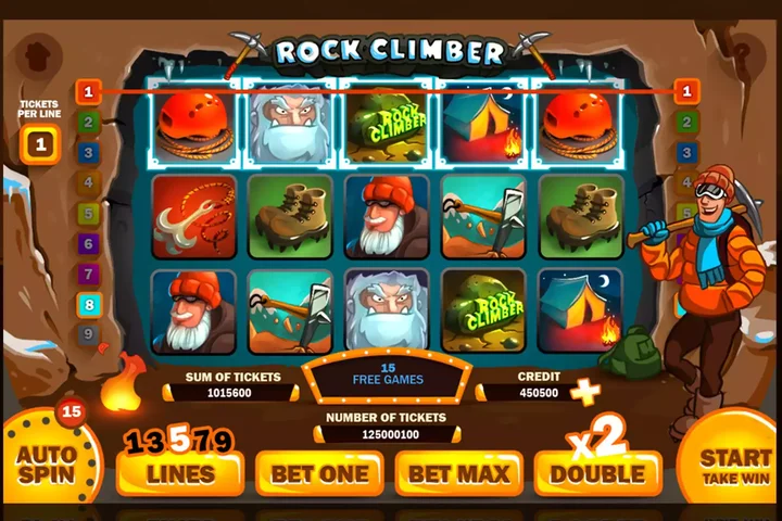 Rock climber slot game assets 1.0