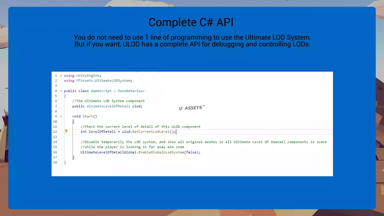 Ultimate LOD System MT - Automatic LOD Generator, Mesh Simplifier & More