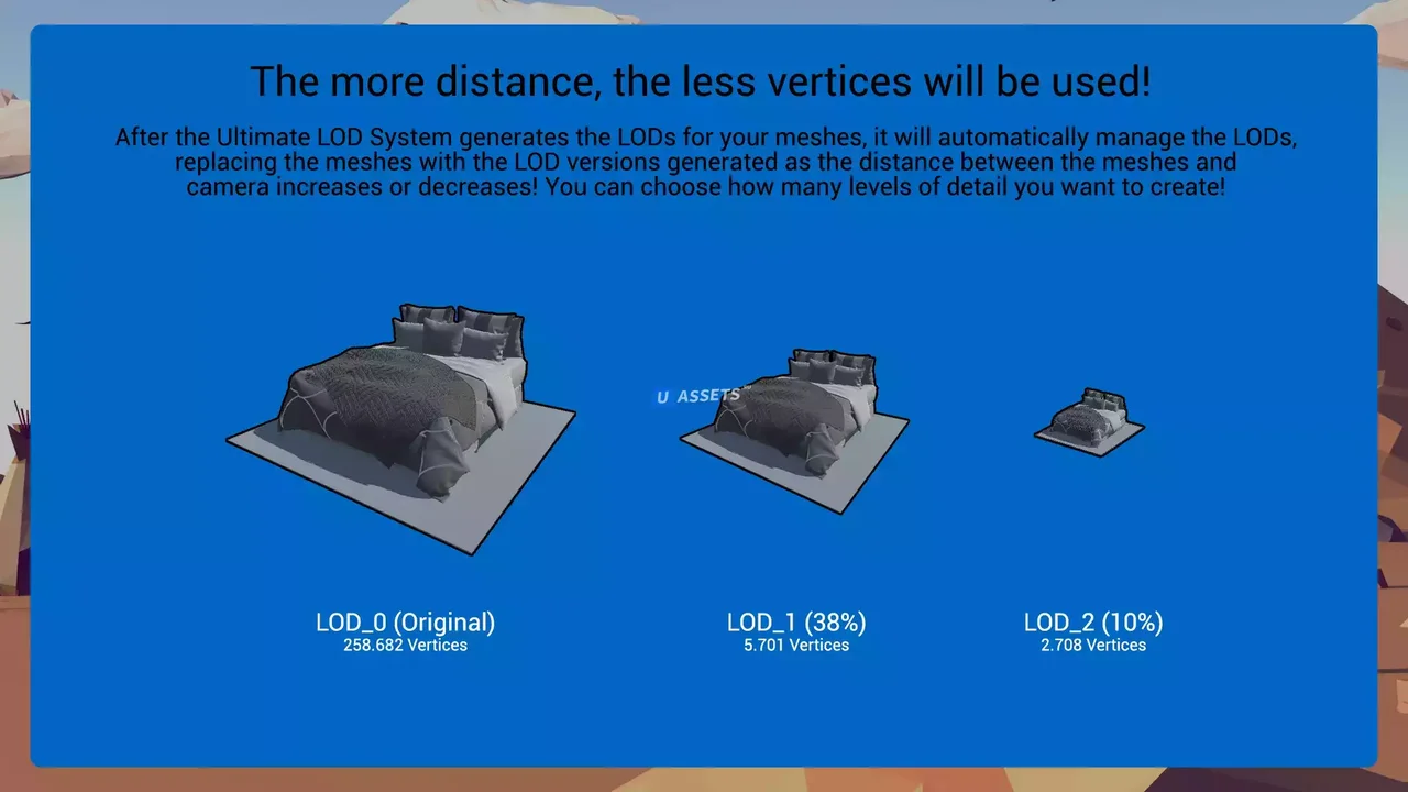Ultimate LOD System MT - Automatic LOD Generator, Mesh Simplifier & More