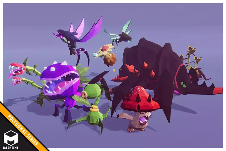 Polygonal Creatures Pack 2