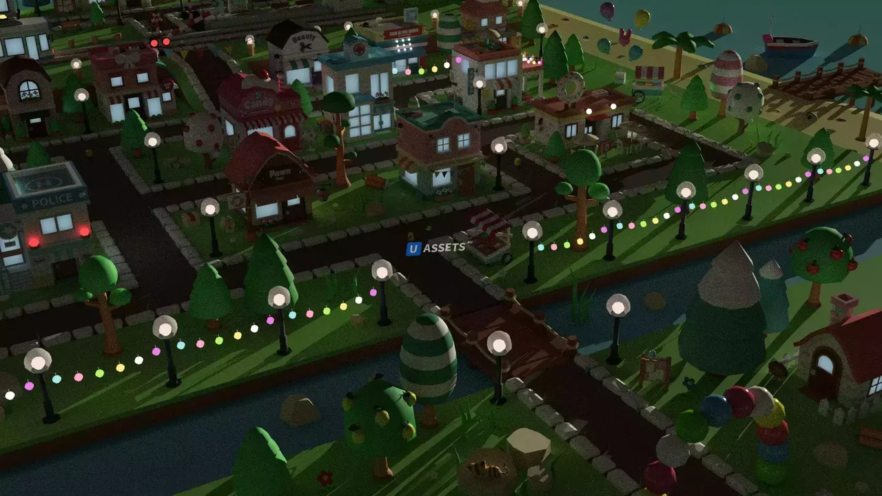 Cartoon Town - Low Poly Assets