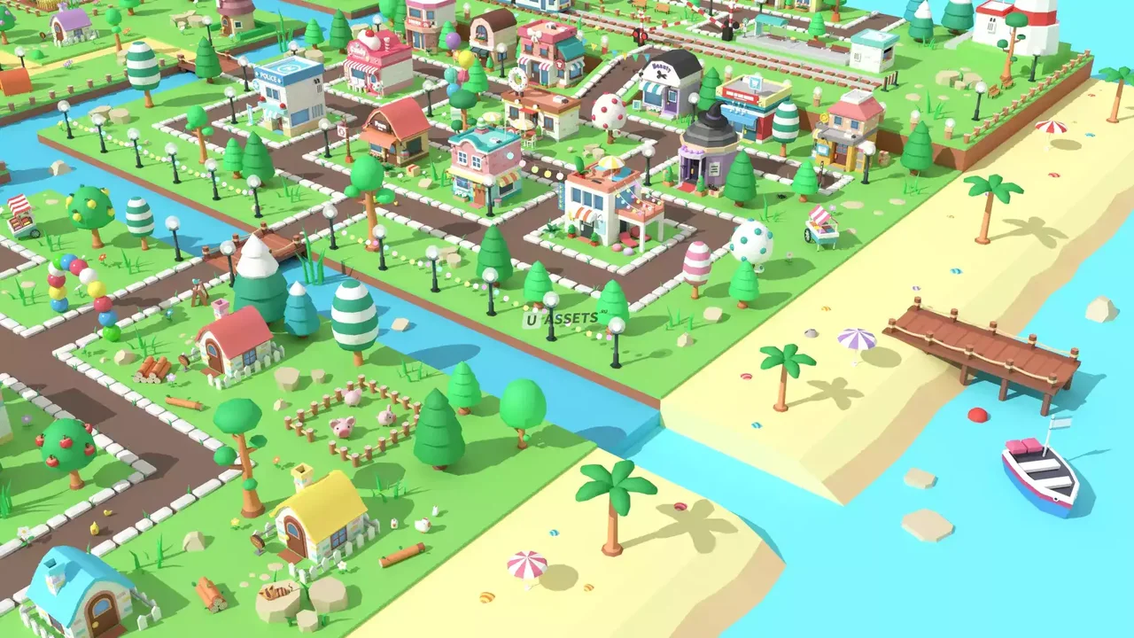 Cartoon Town - Low Poly Assets