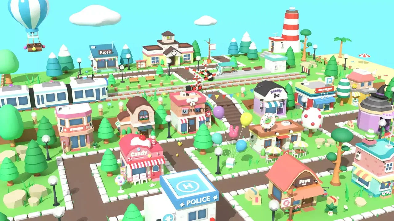 Cartoon Town - Low Poly Assets