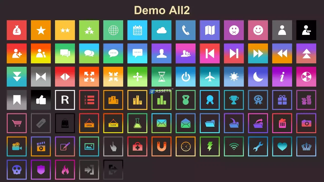 6000+ Flat Buttons Icons Pack