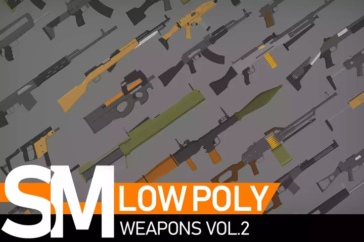 Low Poly Weapons VOL.2