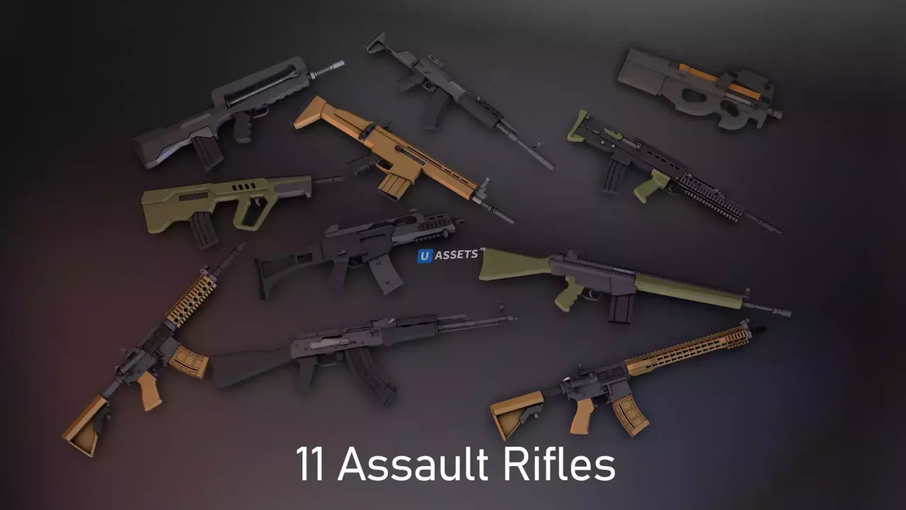 Low Poly Weapons VOL.2