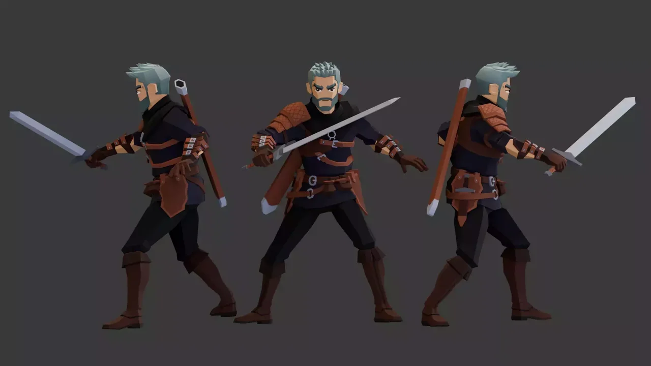 Low-Poly Medieval Fantasy Heroes - Basic Pack