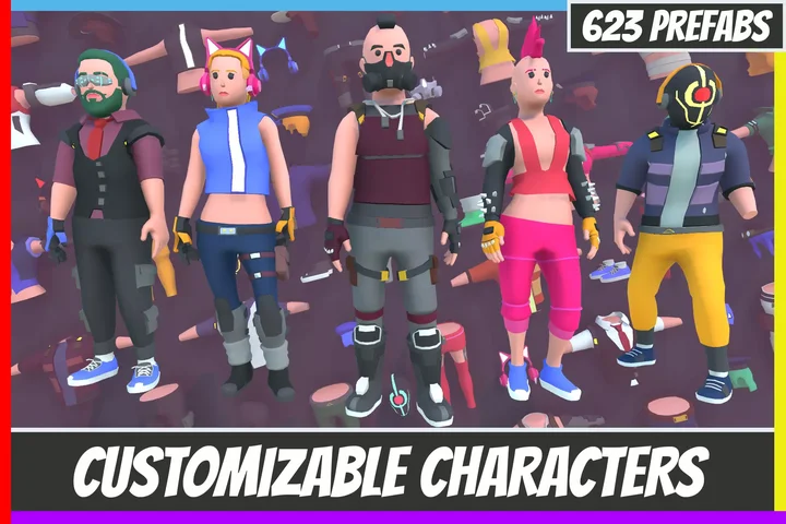 Customizable 3D Cyberpunk Characters Vol 2