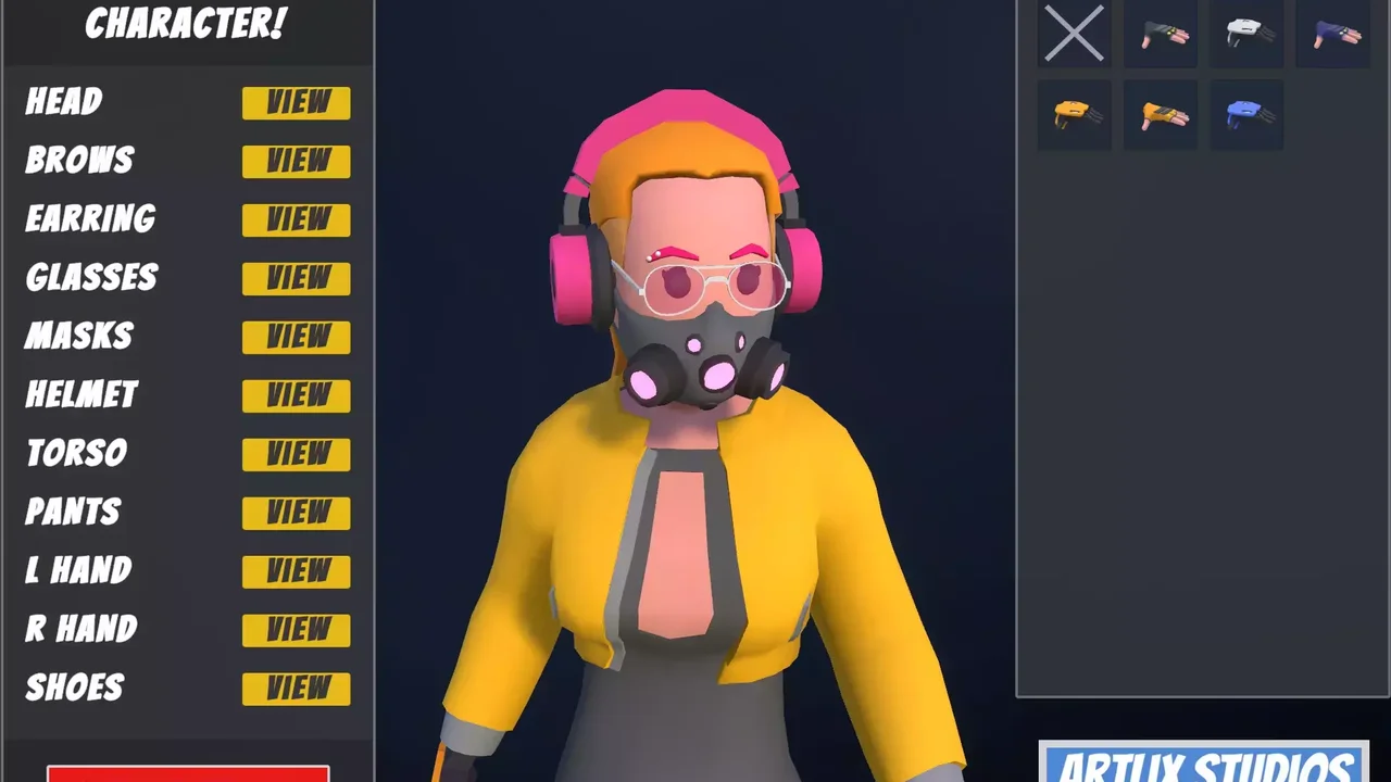 Customizable 3D Cyberpunk Characters Vol 1