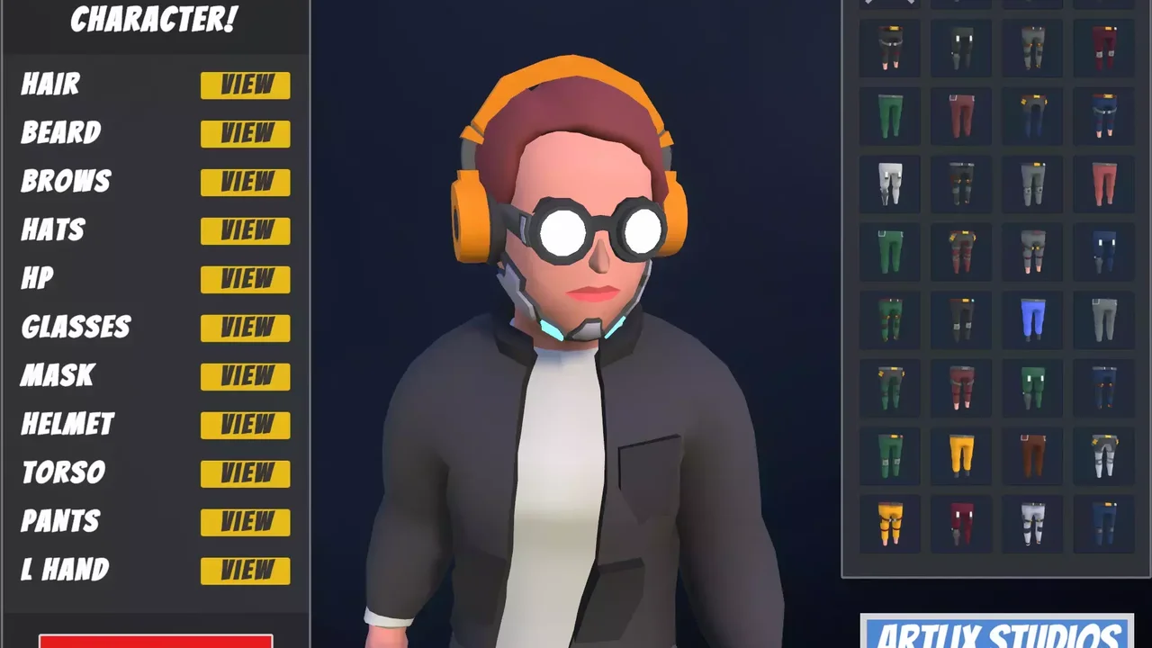 Customizable 3D Cyberpunk Characters Vol 1