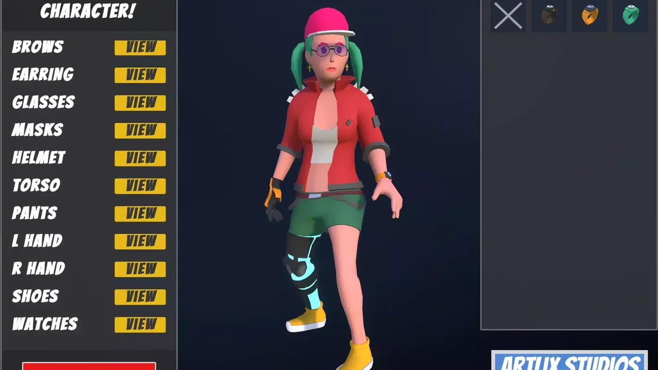 Customizable 3D Cyberpunk Characters Vol 1