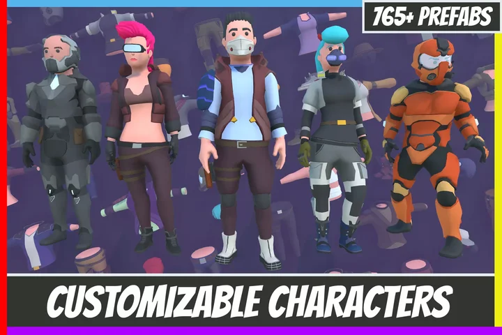 Customizable 3D Sci-Fi Characters Vol 2