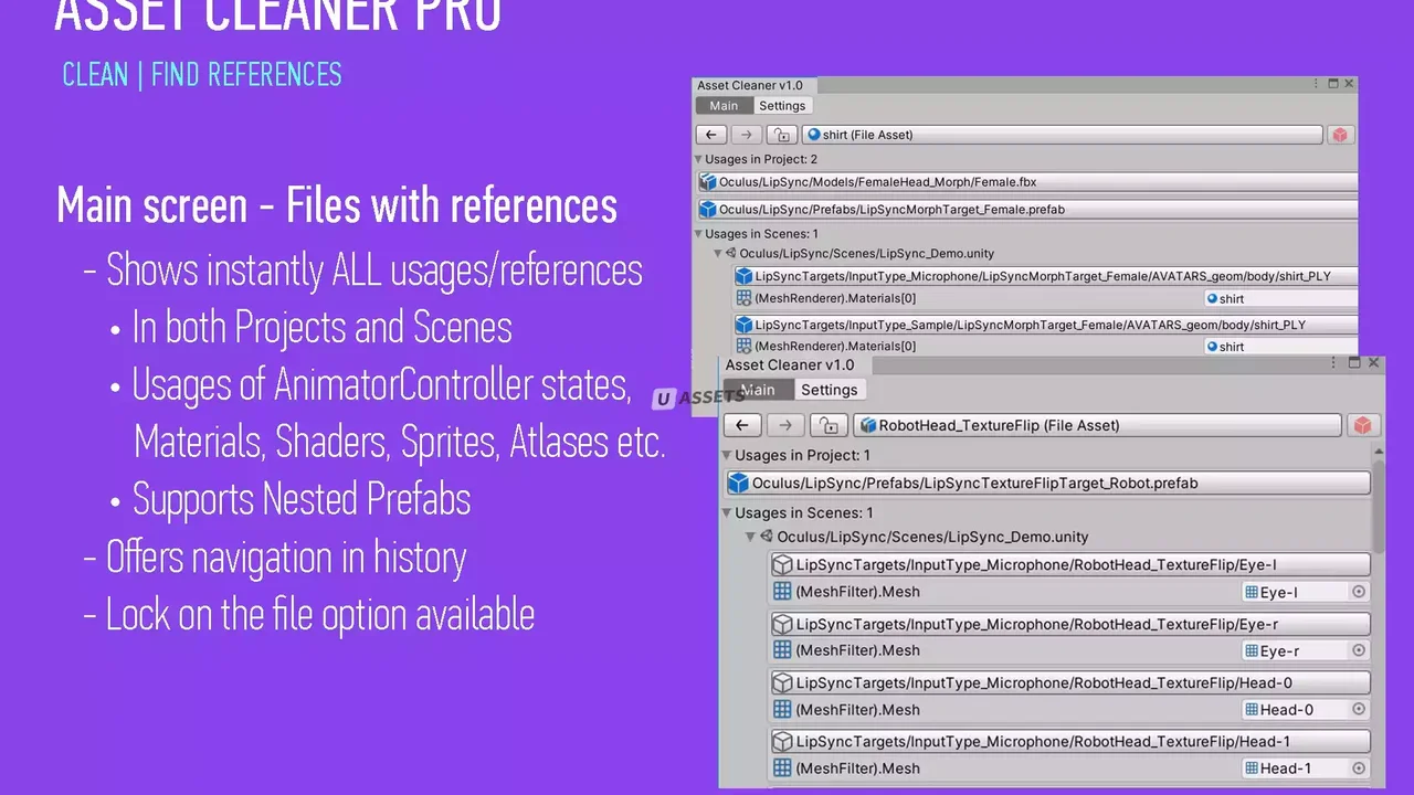 Asset Cleaner PRO - Clean | Find References