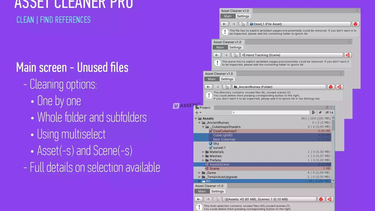 Asset Cleaner PRO - Clean | Find References