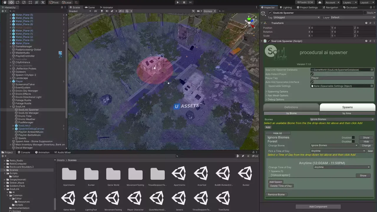 SoulLink Procedural AI Spawner