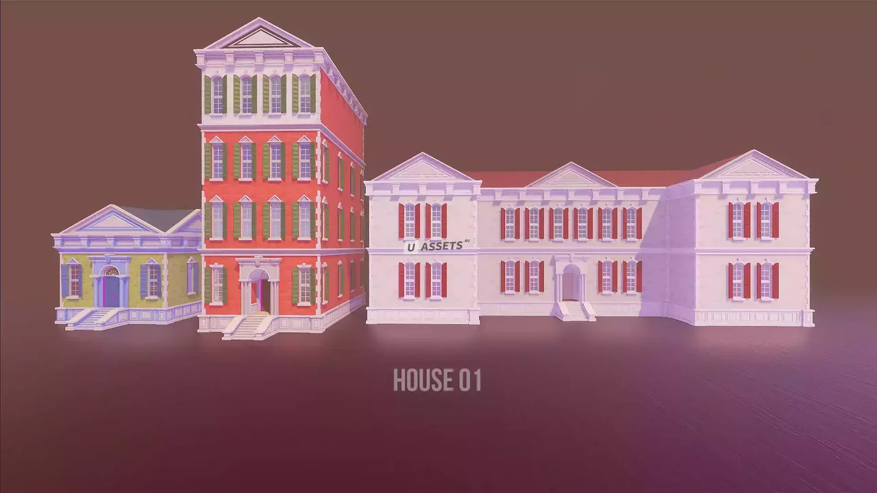Modular Stylized Colonial Town