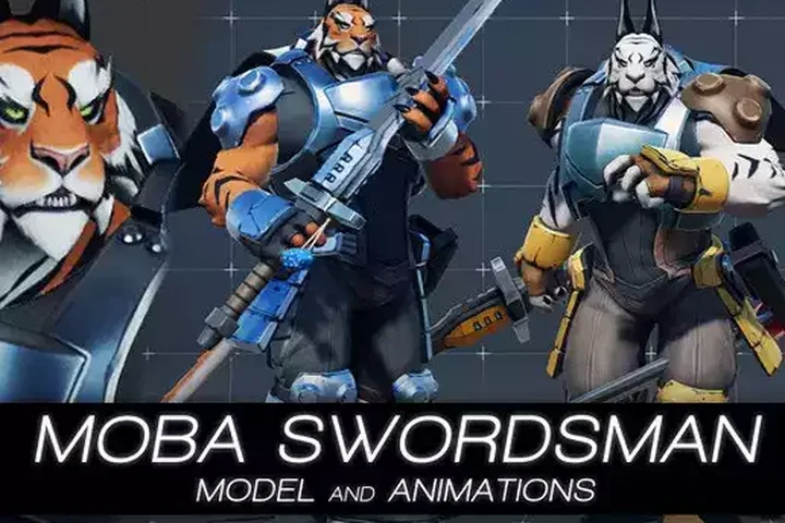 MOBA Swordsman - model animations v1.0