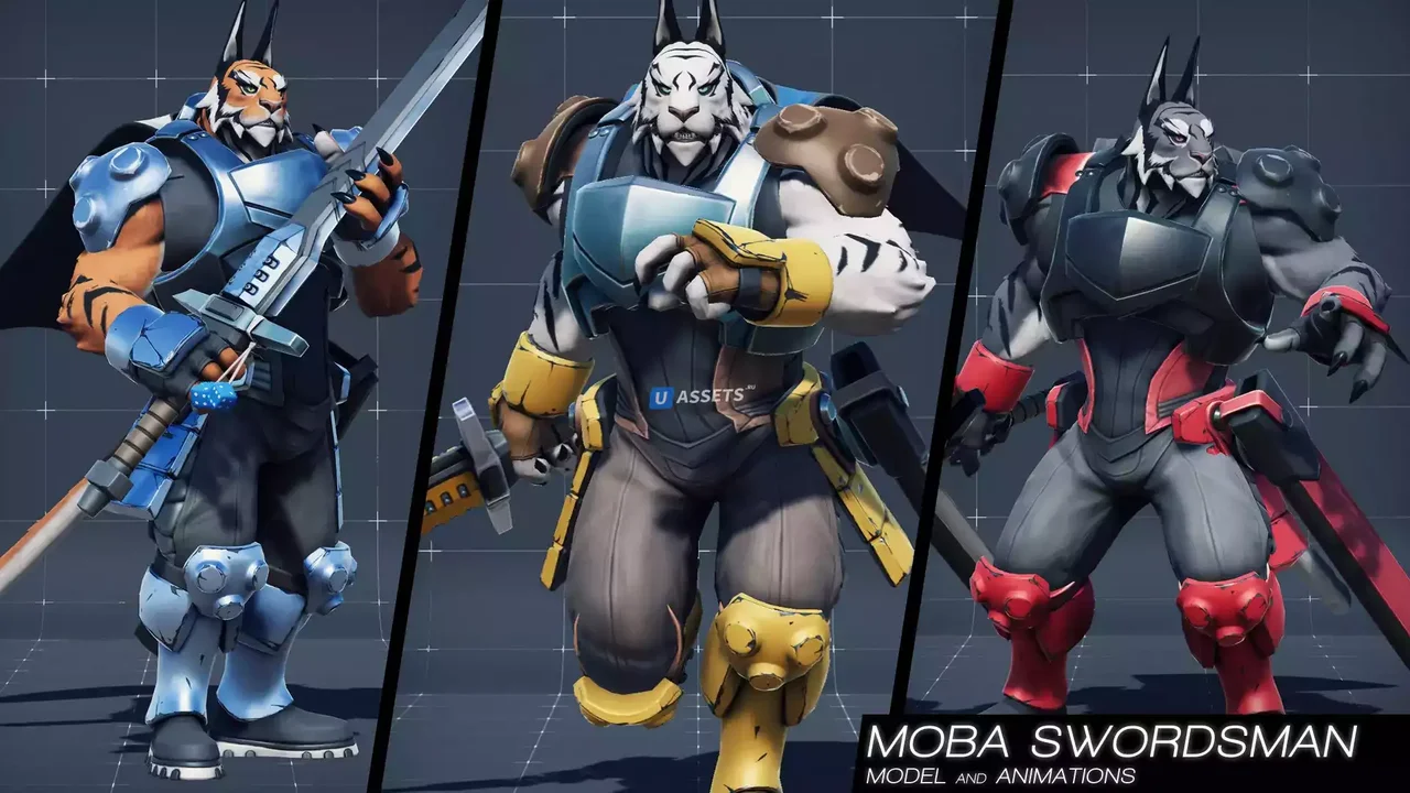 MOBA Swordsman - model animations v1.0