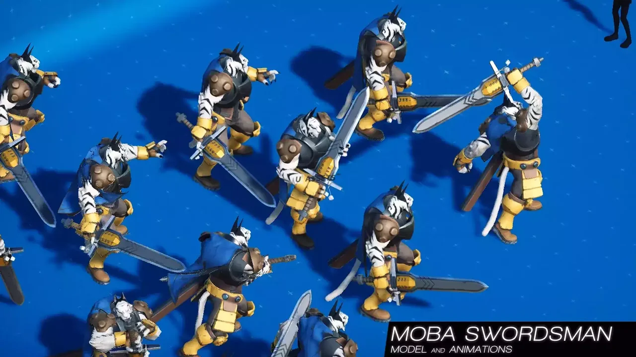 MOBA Swordsman - model animations v1.0