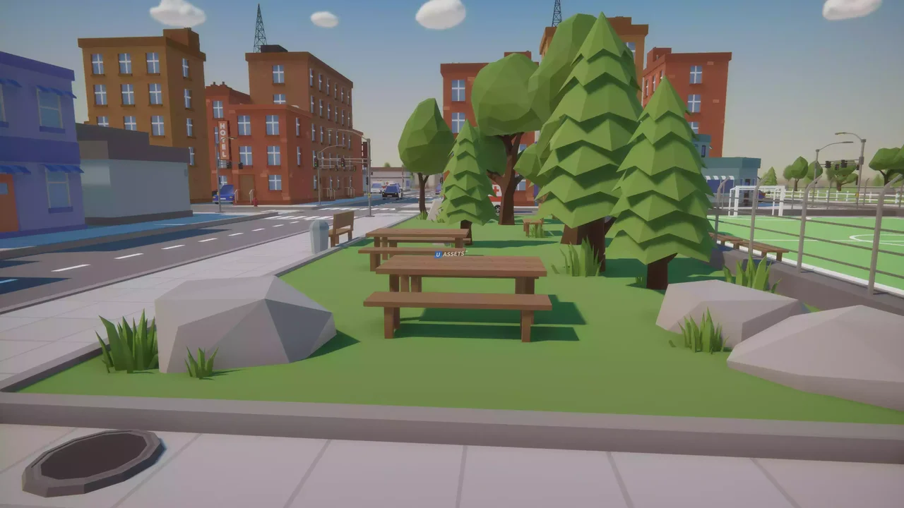 Cartoon Low Poly City Pack