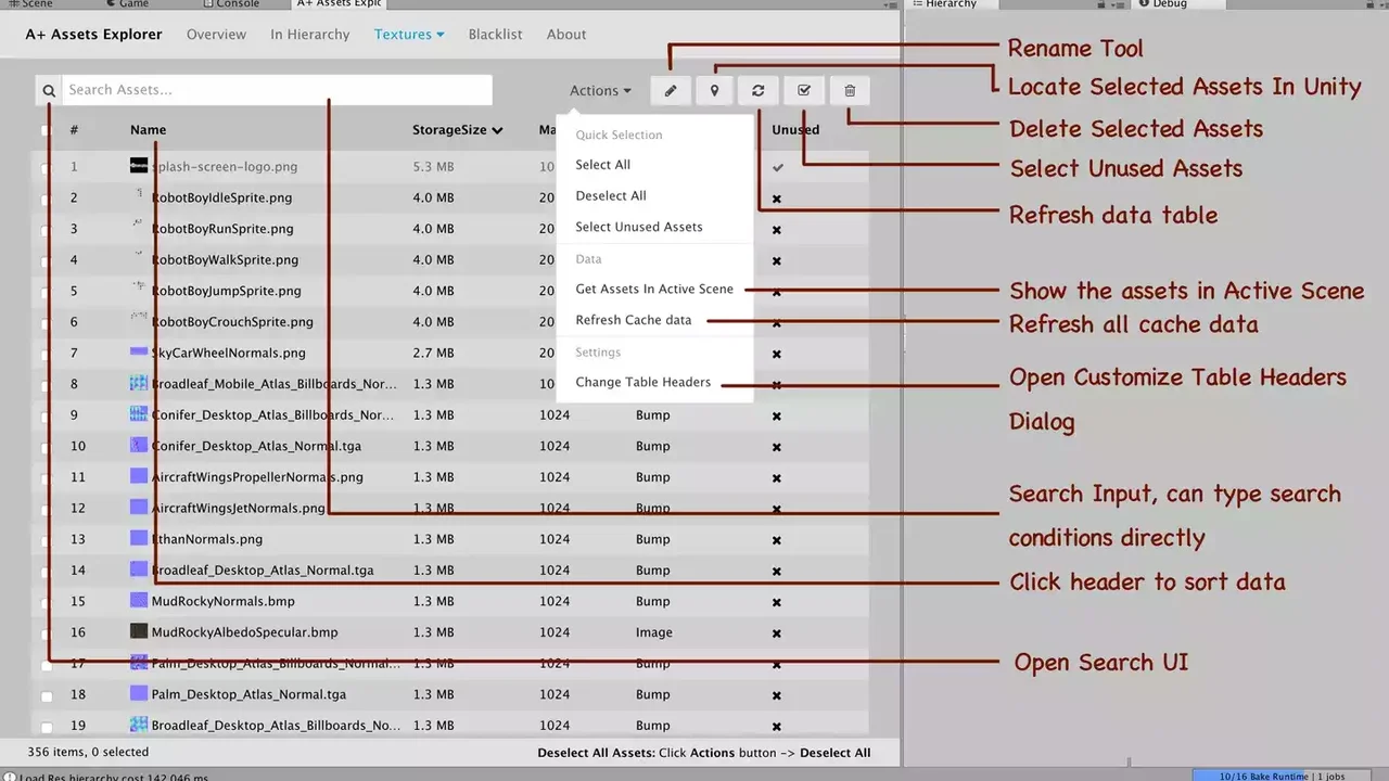 A+ Assets Explorer