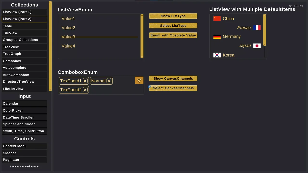 New UI Widgets