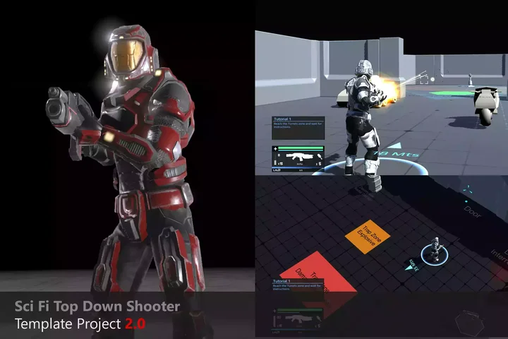 Sci Fi Top Down Game Template